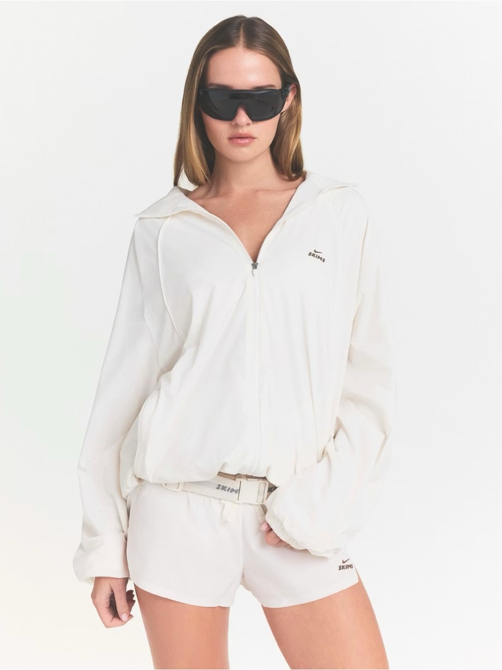 Nike SKIMS STRETCH NYLON OVERSIZED TRACK JACKET